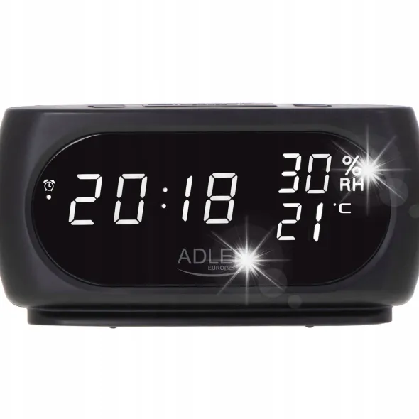 Adler z pomiarem temperatury i wilgotności alarm LED