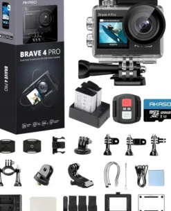 AKASO Brave 4 Pro 4K Wodoodporna 40m Karta U3