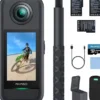 AKASO Kamera sportowa z akcesoriami 360 5,7 K 72 MP 256 GB