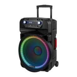 Aktywna kolumna głośnikowa (z 2 mikrofonami bezprzewodowymi UHF, SD, Bluetooth, FM, USB, LED) 60 Watt
