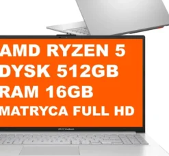 Asus Vivobook Go 15 / E1504FA-WH56 / Ryzen 5 / 16GB / 512GB / Radeon Graphics / Win 11 / Srebrny