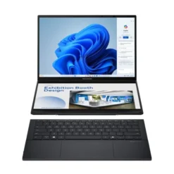 ASUS Zenbook Duo UX8406CA-PZ068X Intel Core Ultra 9 285H Hybryda (2w1) 35,6 cm (14") Ekran dotykowy 3K 32 GB LPDDR5x-SDRAM 2 TB SSD Wi-Fi 7 (802.11be) Windows 11 Pro Szary 90NB14X1-M00800