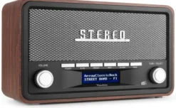 Audizio Foggia stereo z budzikiem DAB+ FM- 50W - Szary one size