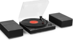 Audizio Gramofon z głośnikami i BT Tupelo czarny