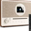 Audizio Lucca stereofoniczne radio DAB z CD, radiem internetowym, BT, MP3 - brązowe one size