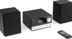 Audizio Wieża Toulon HiFi czarno/srebrna one size