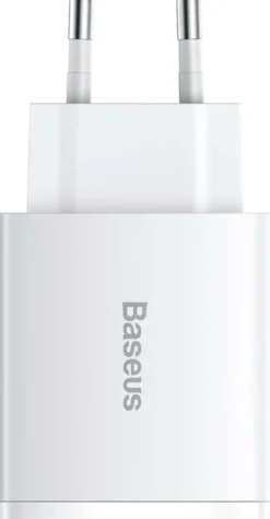 Baseus Ładowarka  Ładowarka sieciowa Baseus Compact Quick Charger 2xUSB USB-C PD 3A 30W biała BSU2896WHT