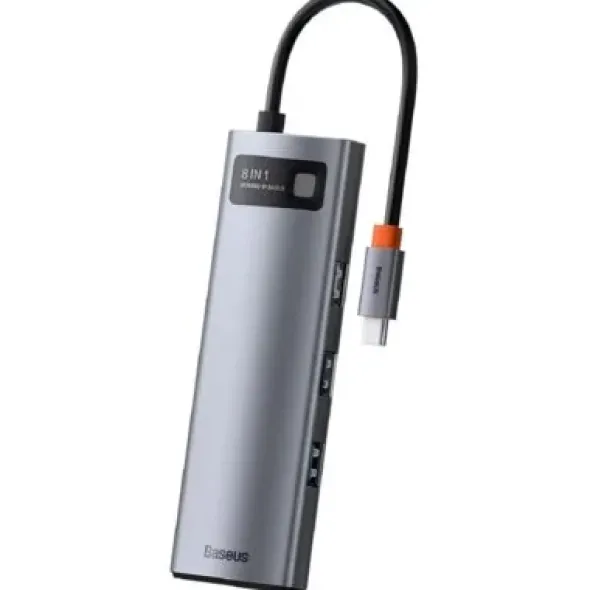 Baseus Baseus Metal Gleam HUB 8w1 USB-C HDMI Ethernet RJ45 microSD/SD CAHUB-CV0G baseus_20210423114132
