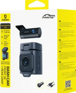 Baseus PrimeTrip VD1 Pro kamera samochodowa 4K+1080p z akumulatorem - czarny