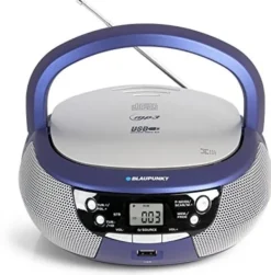 Blaupunkt B 4 BL Boombox z radiem PLL/odtwarzacz CD/MP3/USB (erp2, wyświetlacz LCD, podświetlenie) Niebieski B 4 PLL BL