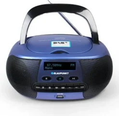 Blaupunkt BD 400 Boom Box z Digital Radio DAB +, RDS, CD Player, AUX IN dla dzieci, USB, MP3 Blau 4056591000871