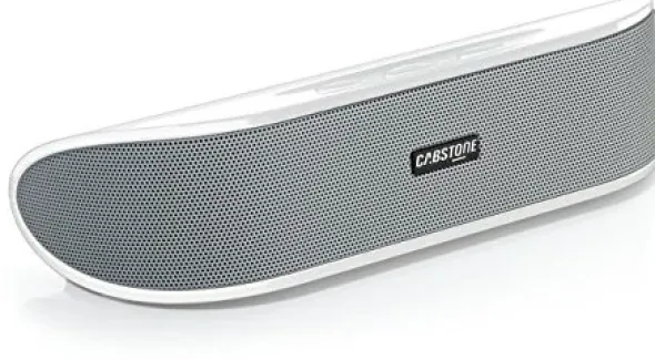 Cabstone soundbar, głośniki o mocy 6 W, subwoofer, wzmacniacz cyfrowy, wejście AUX-In, funkcja Plug&Play przez USB, z bateriami, biały 4040849951220