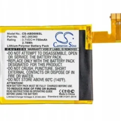 Cameron Sino Amazon Kindle 6 MC-265360 750mAh 2.78Wh Li-Polymer 3.7V