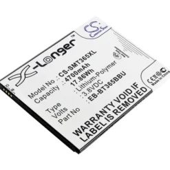 Cameron Sino Samsung Galaxy Tab Active EB-BT365BBC 4700mAh 17.86Wh Li-Polymer 3.8V CS-SMT365XL