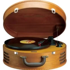 Classic Phono TT-34 drewniana obudowa walizka (złącze USB, napęd pasowy gramofonów, 2 X MA wbudowane głośniki) 8711902034742