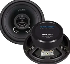 Crunch DSX120 2-drożne głośniki samochodowe 160 W okrągłe głośniki samochodowe (2-Way 160 W, 80 W, 4 , 120 mm, 55 mm)