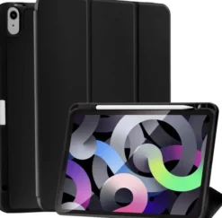 CZARNE ETUI IPAD 2020 10.9 CALA Z KLAPKĄ MIEJSCE NA RYSIK