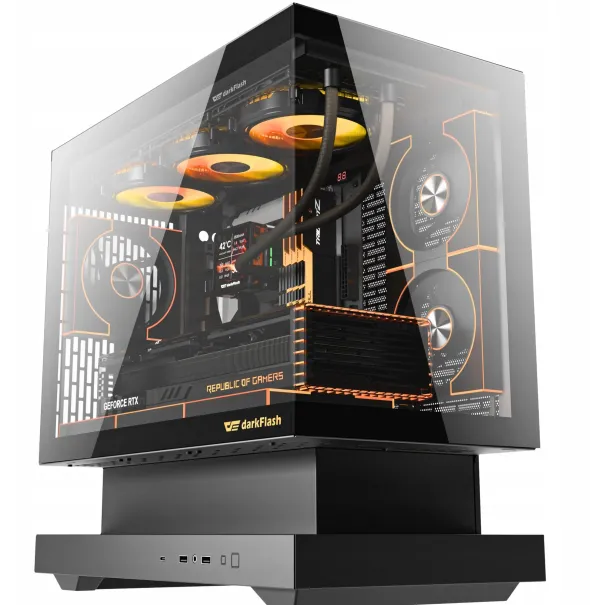 Darkflash F1 computer case Black + 6 ARGB fans F1 Black + 6 fans