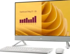 DELL EC27250 Intel Core 7 150U 68,6 cm 27" 1920 x 1080 px Ekran dotykowy All-in-One PC 16 GB DDR5-SDRAM 1 TB SSD Windows 11 Pro Wi-Fi 6E 802.11ax Perłowy, Biały