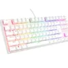 DLA GRACZY GENESIS THOR 303 TKL US BIAŁA RGB MECHANICZNA SILENT SWITCH HOT SWAP  NKG-2063