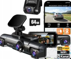 Dod Tech HUPEJOS Kamera Samochodowa 4-Kanałowa 360 4x1080P WiFi GPS
