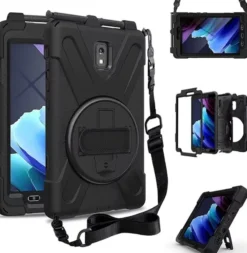 D-Pro 360 Armor etui pancerne z uchwytem na rękę i paskiem na ramię do Samsung Galaxy Tab Active 3  (SM-T570/T575/T577)