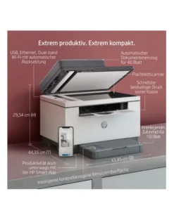 Drukarka HP LaserJet MFP M234sdw, multifunction printer (grey, USB, LAN, WLAN, scan, copy)