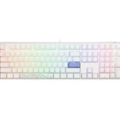 Ducky One 3 Classic Pure White Klawiatura Gamingowa RGB LED - MX-Speed-Silver (US)