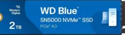Dysk SSD WD Blue SN5000 2TB M.2 2280 PCI-E x4 Gen4 NVMe (WDS200T4B0E)