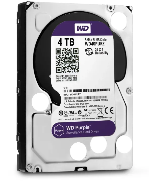 Dysk twardy Western Digital Purple 4TB 5400rpm 256MB WD43PURZ 3.5 SATA III