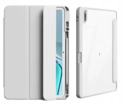Eleganckie estetyczne etui kolor jasny popielaty do tabletu Huawei MatePad 11.5 S 2024 TGR-W09 z miejscem na rysik w etui
