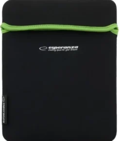 ESPERANZA Etui na Tablet 9.7 4:3 ET172G | Czarny / Zielony| GRUBY NEOPREN 3mm