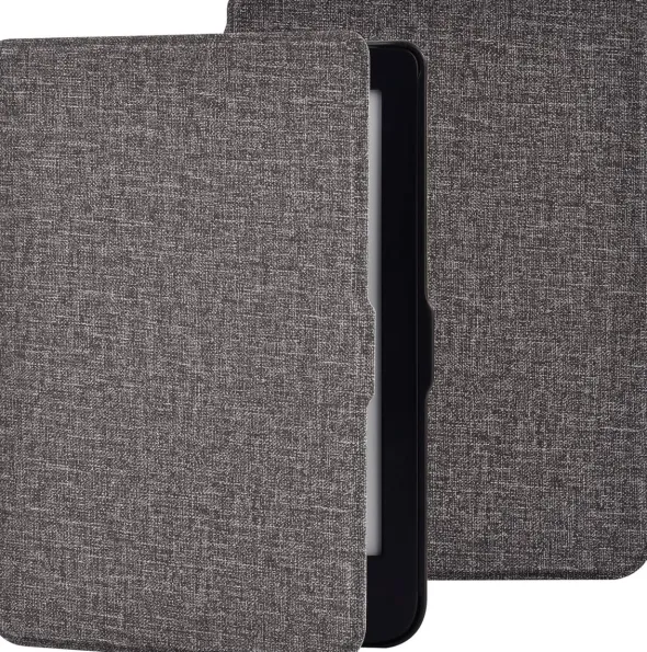 ETUI CZYTNIK KSIĄŻEK KINDLE 10 GEN 2019 6" SZARY Z TKANINY ELEGANCKI