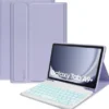 Etui na Galaxy Tab A9+ 11.0 X210/X215/X216 TECH-PROTECT SC Pen + Keyboard Fioletowy Klawiatura