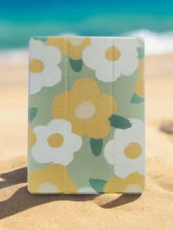 Etui Obudowa Pokrowiec Na Tablet Ipad 9/8/7 10.2 Magnetyczny Kwiaty Zielony