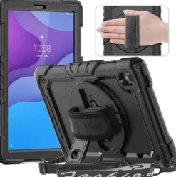 Etui Pancerne Do Samsung Galaxy Tab A9 X110 X115 Case Z Podstawką, Smyczą