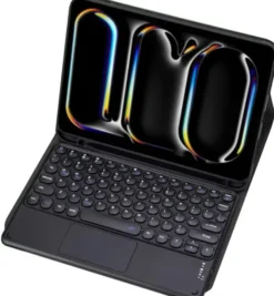 Etui z klawiaturą Bluetooth touchpad do iPad Pro 11 Gen5 Czarne
