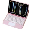 Etui z klawiaturą Bluetooth touchpad do iPad Pro 13 Gen5 (Różowe)