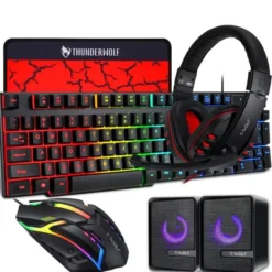 EXTRALINK GAMING SET TF850 5IN1 LED KEYBOARD+MOUSE+PAD+HEADSET+SPEAKERS