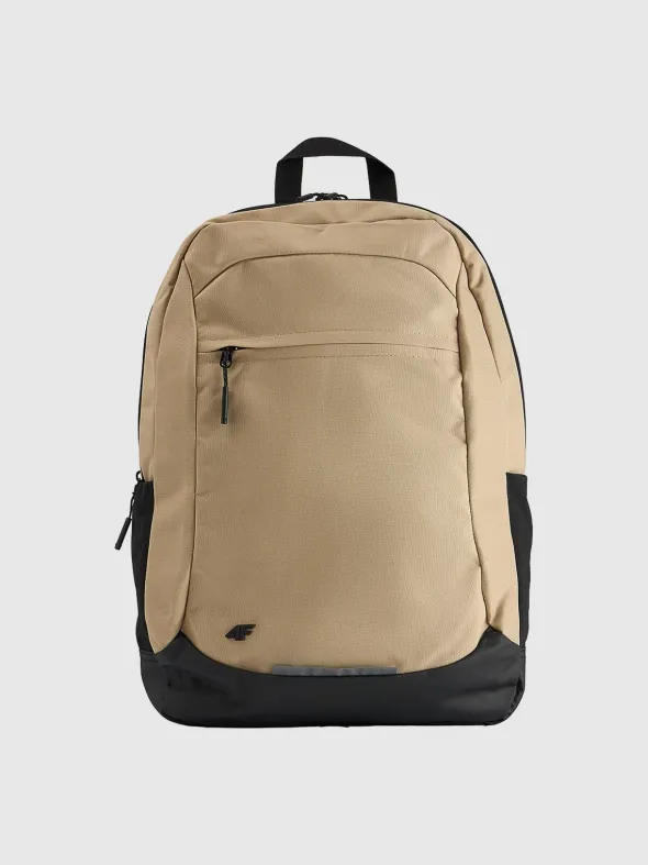 4F Plecak miejski (20 L) z zapinaną kieszenią na laptop - beżowy Uniwersalny