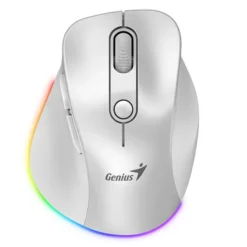 Genius Ergo 9000S Pro, biała, optyczna, 2400DPI