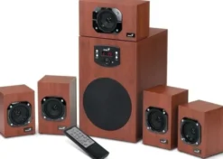 Genius SW HF 5.1 4600 v2 Brązowy, Drewno