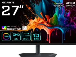 GIGABYTE MO27Q3 27" Quad HD QD-OLED Czarny