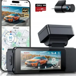 GKU D700 Kamera samochodowa przód i tył 4K/2,5K karta SD 64 GB GPS 5G