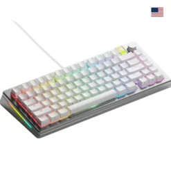 Glorious Gaming GMMK 3 PRO HE 75% Prebuilt klawiatura USB QWERTY US English Srebrny GLO-KB-GMMK3-PRO-75-PB-HE-W-SIL-US
