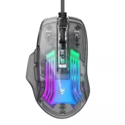 Havit MS1011SE RGB 7200 DPI Transparentna/Czarna
