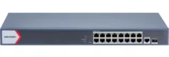 Hikvision DS-3E1518P-EI/M łącza sieciowe Zarządzany Gigabit Ethernet (10/100/1000) Obsługa PoE Szary