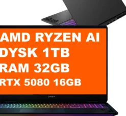HP OMEN MAX 16-ak0216nw / C6RP7EA / Ryzen AI 9 / 32GB / 1TB / RTX 5080 / 16" WQXGA / Win 11 / Czarny