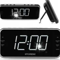 HYUNDAI RAC 521 PLLBCH Czarny FM/AM Budzik Radio Zegar USB