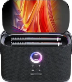 Ikarao zestaw karaoke Głośnik z 2 mikrofonami 140W Bluetooth HDMI